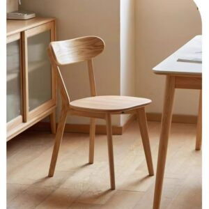 OEM white oak solid wood chair manufactured by furniture factory
