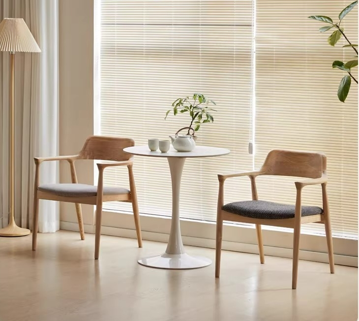 Eco-friendly ash wood solid chair made from sustainable wood